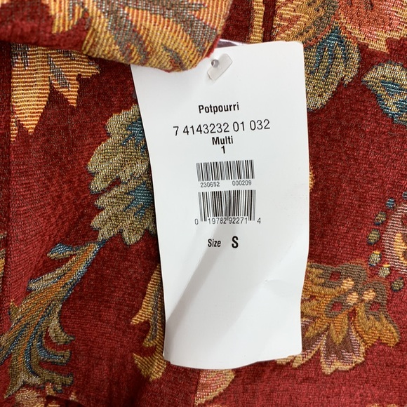 VINTAGE Lindsey Scott Blazer Wine Mauve Tapestry Floral Single Breasted Small - Picture 11 of 14